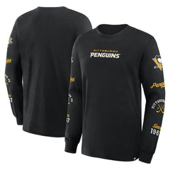 NHL Black Pittsburgh Penguins Fanatics Boxed In Legacy Long Sleeve T-Shirt