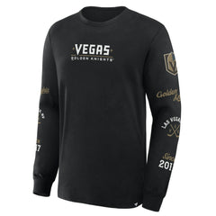 NHL Black Vegas Golden Knights Fanatics Boxed In Legacy Long Sleeve T-Shirt