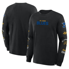 NHL Black St. Louis Blues Fanatics Boxed In Legacy Long Sleeve T-Shirt