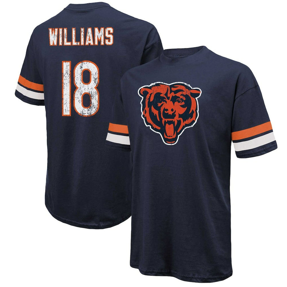 Caleb Williams Majestic Threads Name & Number Oversize Fit T-Shirt - Chicago Bears