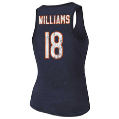 Caleb Williams Majestic Threads Women's Name & Number Tri-Blend Scoop Neck Tank Top - Chicago Bears