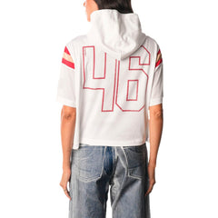 The Wild Collective Women's Mesh Short Sleeve Hoodie T-Shirt - San Francisco 49ers