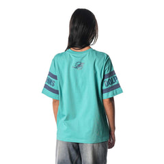 The Wild Collective Women's Drop Shoulder T-Shirt - Miami Dolphins