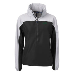 Cutter & Buck Women's Primary Logo Charter Eco Recycled Half-Zip Hoodie Anorak Jacket - New York Jets