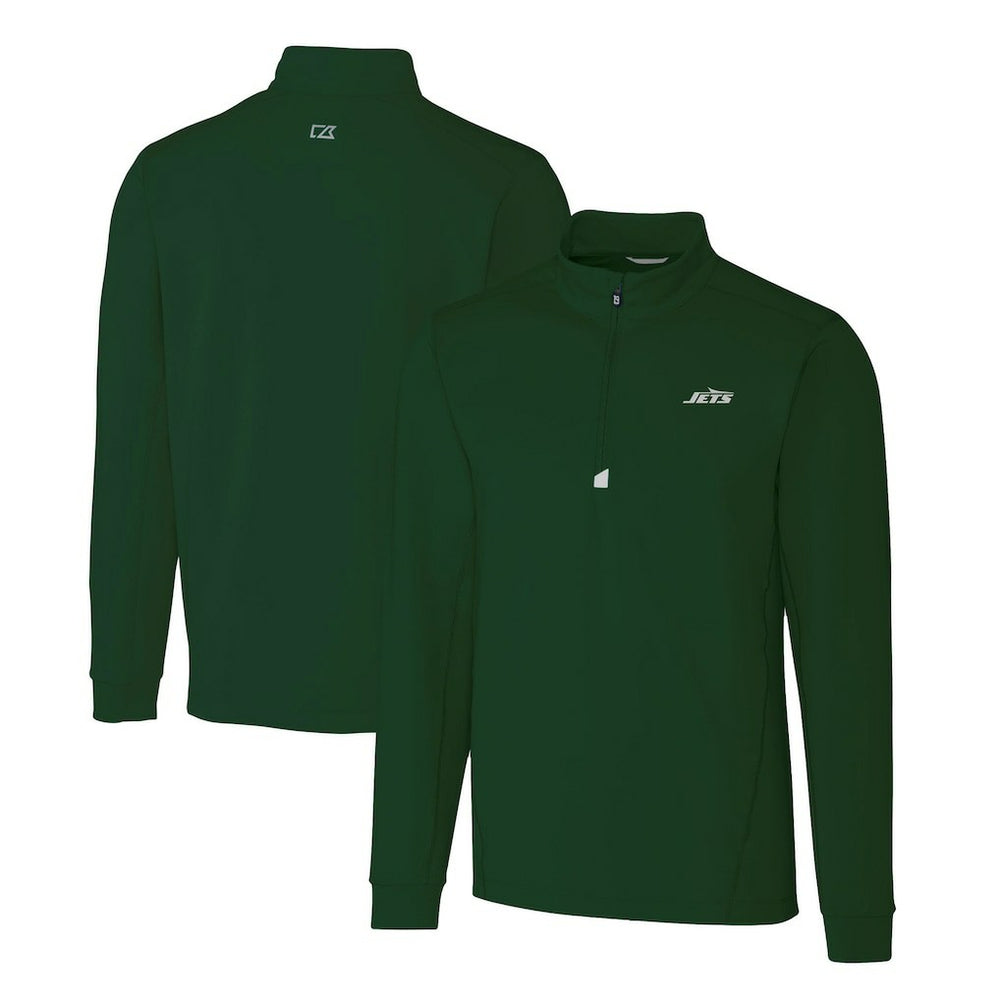 Cutter & Buck Primary Logo Traverse Stretch Quarter-Zip Top - New York Jets
