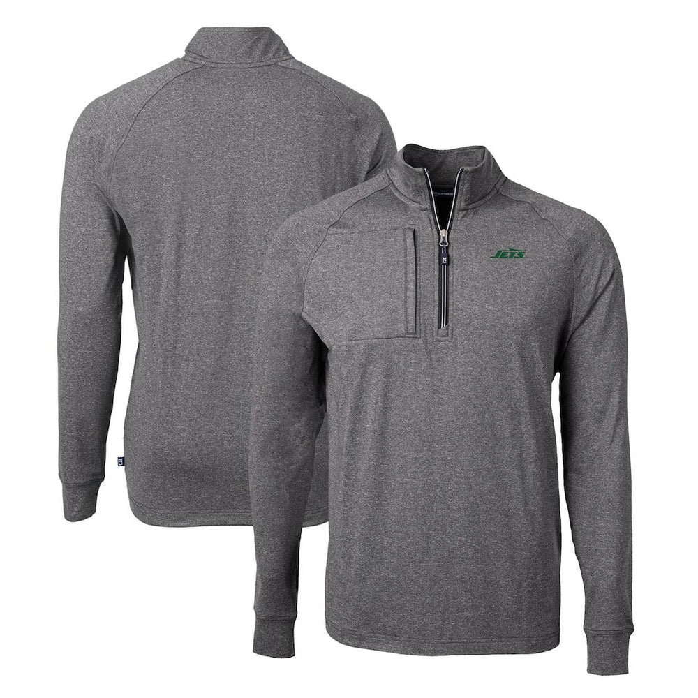 Cutter & Buck Primary Logo Adapt Eco Knit Quarter-Zip Top - New York Jets