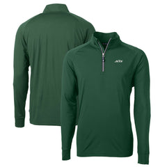 Cutter & Buck Primary Logo Adapt Eco Knit Stretch Recycled Quarter-Zip Top - New York Jets