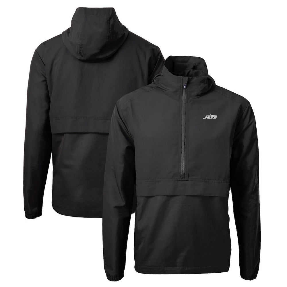 Cutter & Buck Monochromatic Logo Charter Eco Recycled Half-Zip Anorak Jacket - New York Jets