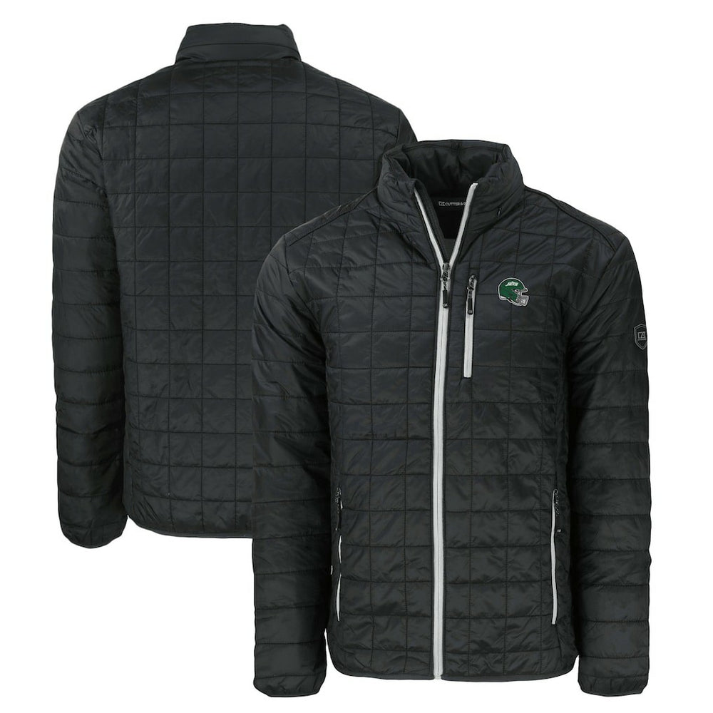 Cutter & Buck Big & Tall Helmet Rainier PrimaLoft Eco Insulated Full-Zip Puffer Jacket - New York Jets