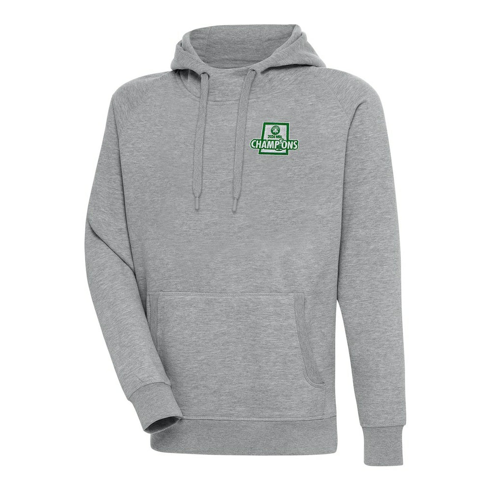 NBA Boston Celtics Antigua 2024 NBA Finals Champions Victory Raglan Pullover Hoodie