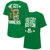 NBA Boston Celtics Stadium Essentials 2024 NBA Finals Champions 18 Banners T-Shirt - Kelly Green discount