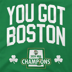 NBA Boston Celtics Stadium Essentials 2024 NBA Finals Champions 18 Banners T-Shirt - Kelly Green discount
