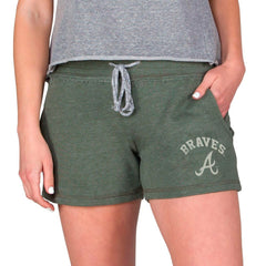 MLB Atlanta Braves Concepts Sport Women's Mainstream French Terry Tri-Blend Shorts
