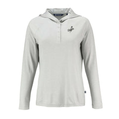 MLB Los Angeles Dodgers Cutter & Buck Women's Coastline Epic Comfort Eco Recycled Raglan Long Sleeve Hoodie T-Shirt