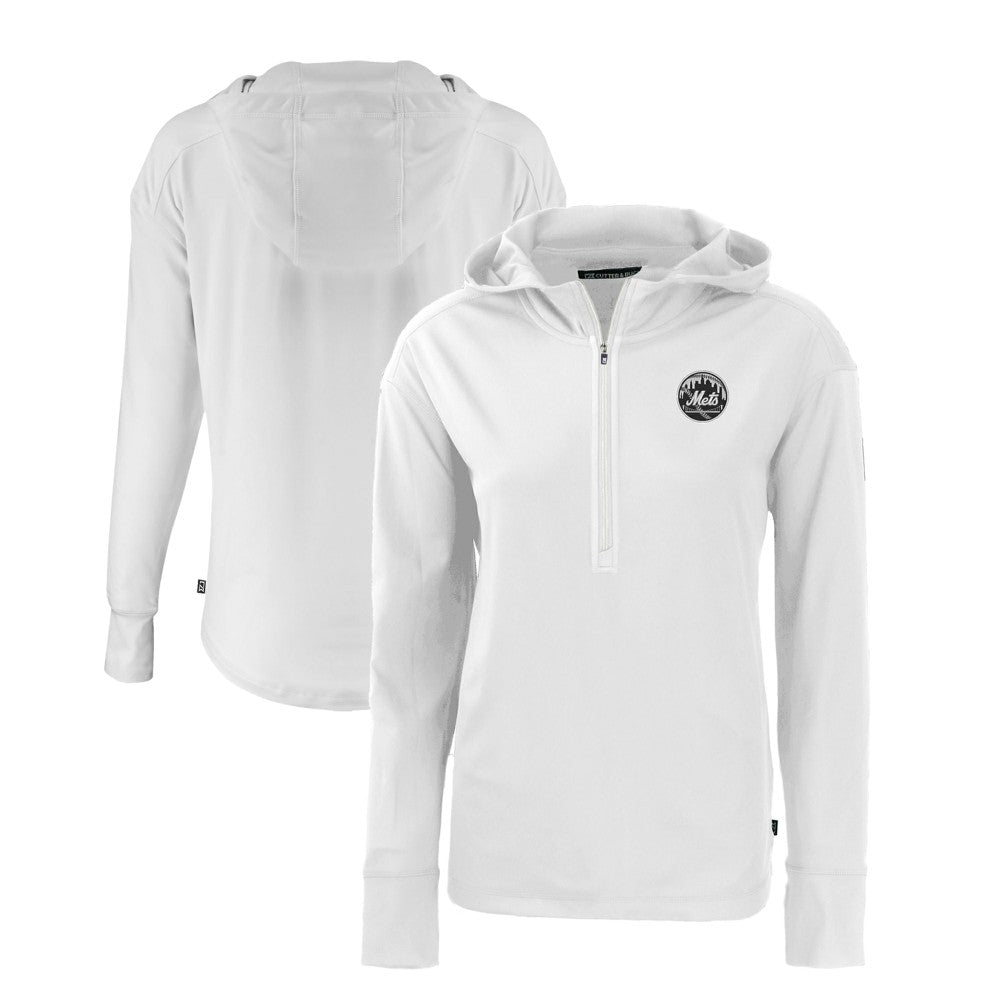MLB New York Mets Cutter & Buck Women's Daybreak Eco Recycled Half-Zip Hoodie