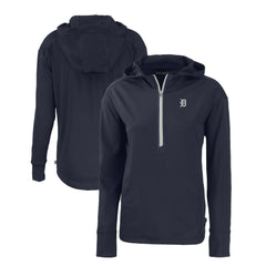 MLB Detroit Tigers Cutter & Buck Women's Daybreak Eco Recycled Half-Zip Hoodie