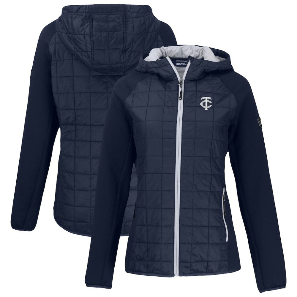 MLB Minnesota Twins Cutter & Buck Women's Rainier Primaloft Eco Full-Zip Hybrid Jacket