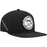NHL Black Pittsburgh Penguins Mitchell & Ness Team Snapback Hat