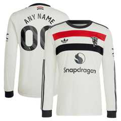 Manchester United Originals 2024/25 Third Custom Replica Long Sleeve Jersey - Adidas Cream