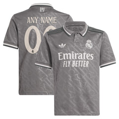 Real Madrid Originals Youth 2024/25 Third Replica Custom Jersey - Adidas Charcoal