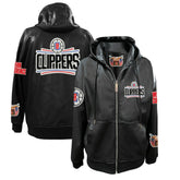 NBA LA Clippers Jeff Hamilton Vegan Leather Full-Zip Hoodie