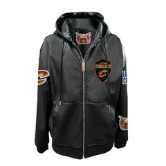 NBA Cleveland Cavaliers Jeff Hamilton Vegan Leather Full-Zip Hoodie sale