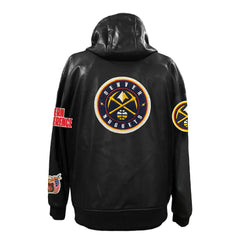 NBA Denver Nuggets Jeff Hamilton Vegan Leather Full-Zip Hoodie sale