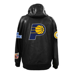NBA Indiana Pacers Jeff Hamilton Vegan Leather Full-Zip Hoodie