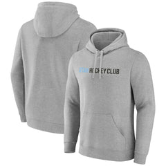 NHL Heather Gray Utah Mammoth Fanatics Wordmark Logo Fleece Pullover Hoodie