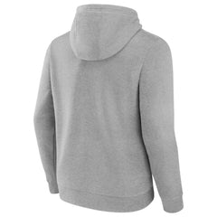 NHL Heather Gray Utah Mammoth Fanatics Wordmark Logo Fleece Pullover Hoodie