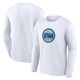 NHL White Utah Mammoth Fanatics Draft Logo Long Sleeve T-Shirt