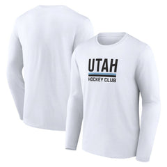 NHL White Utah Mammoth Fanatics Secondary Logo Long Sleeve T-Shirt