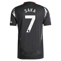 Bukayo Saka Arsenal 2024/25 Away Player Jersey - Adidas Black