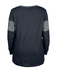 Women's Lace-Up Notch-Neck Long Sleeve T-Shirt - Dallas Cowboys