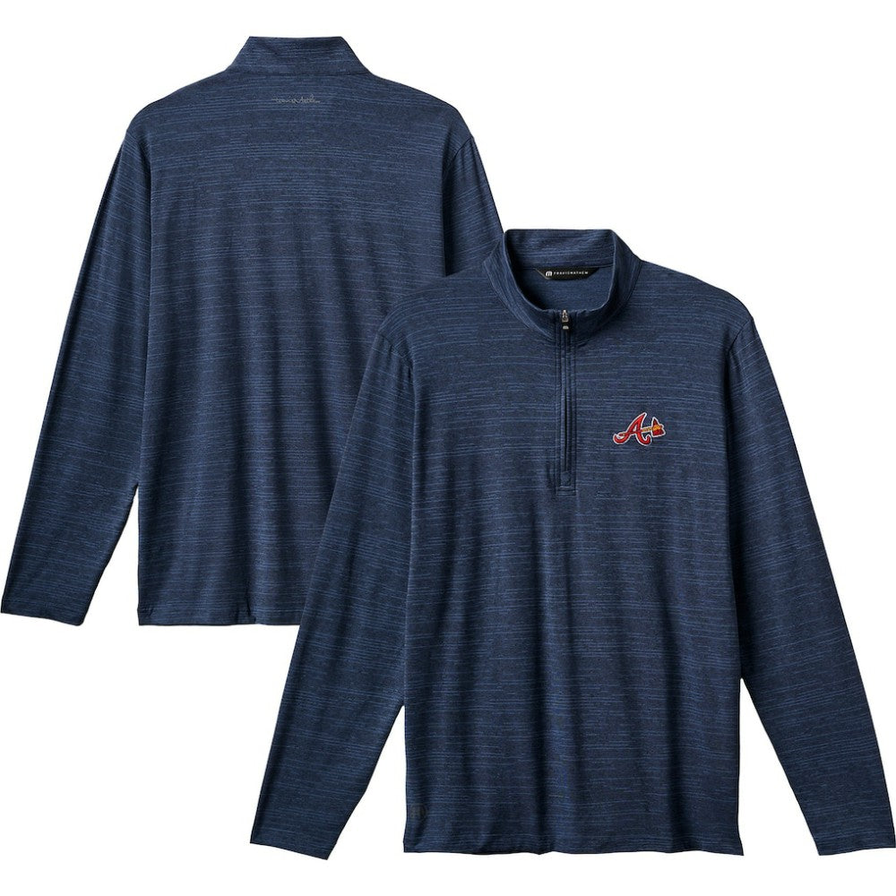 MLB Atlanta Braves TravisMathew The Heater Quarter-Zip Pullover Top