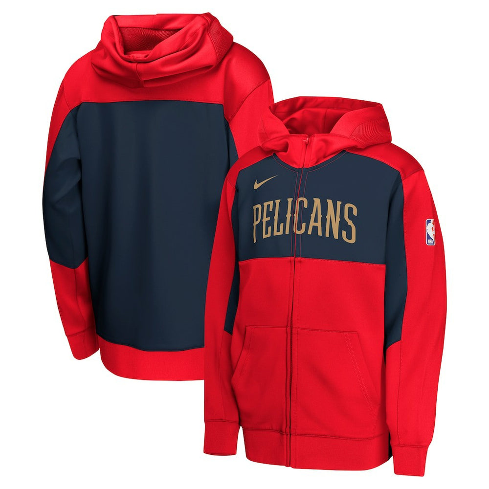 NBA New Orleans Pelicans Youth Authentic On-Court Showtime Performance Full-Zip Hoodie
