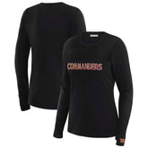 WEAR by Erin Andrews x Gracie Hunt Women's Mesh Panel Long Sleeve T-Shirt - Washington Commanders