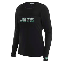 WEAR by Erin Andrews x Gracie Hunt Women's Mesh Panel Long Sleeve T-Shirt - New York Jets