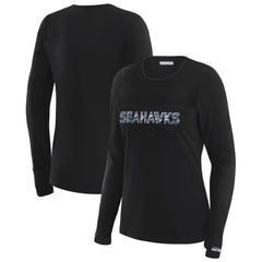WEAR by Erin Andrews x Gracie Hunt Women's Mesh Panel Long Sleeve T-Shirt - Seattle Seahawks