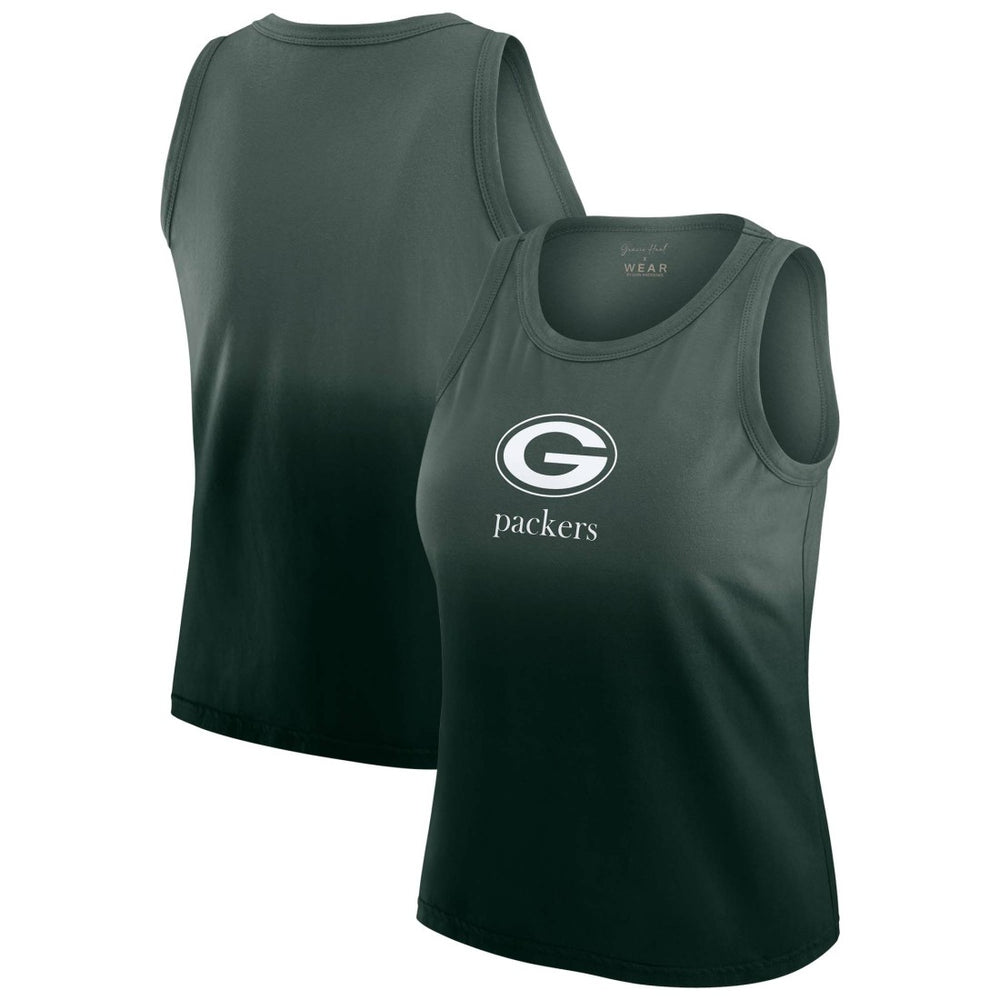 WEAR by Erin Andrews x Gracie Hunt Women's Ombre Tank Top - Green Bay Packers