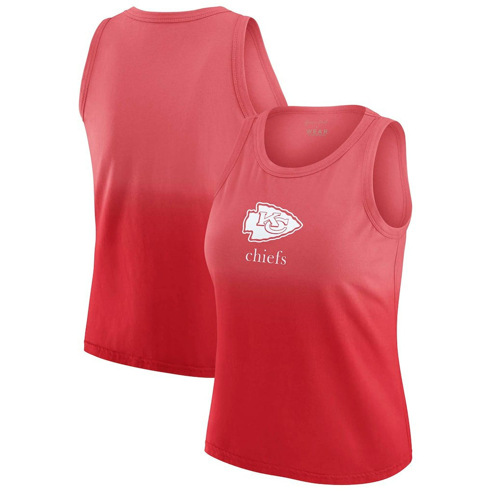 WEAR by Erin Andrews x Gracie Hunt Women's Ombre Tank Top - Kansas City Chiefs