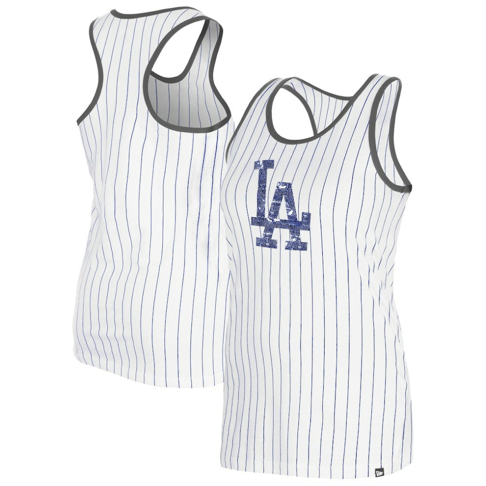 MLB Los Angeles Dodgers New Era Women's Gameday Pinstripe Tank Top