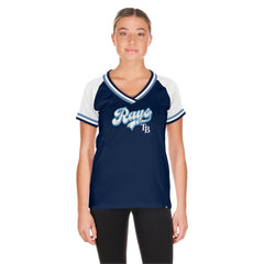 MLB Tampa Bay Rays New Era Women's Gameday Raglan V-Neck T-Shirt