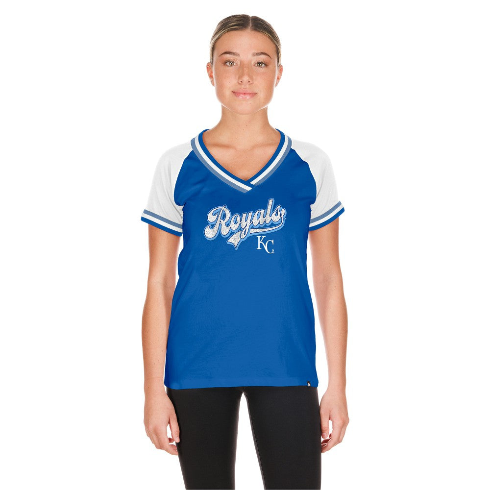 MLB Kansas City Royals New Era Women's Gameday Raglan V-Neck T-Shirt