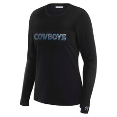 WEAR by Erin Andrews x Gracie Hunt Women's Mesh Panel Long Sleeve T-Shirt - Dallas Cowboys
