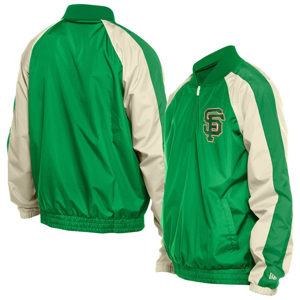 MLB San Francisco Giants New Era St. Patrick's Day Ripstop Raglan Quarter-Zip Windbreaker