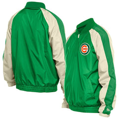MLB Chicago Cubs New Era St. Patrick's Day Ripstop Raglan Quarter-Zip Windbreaker