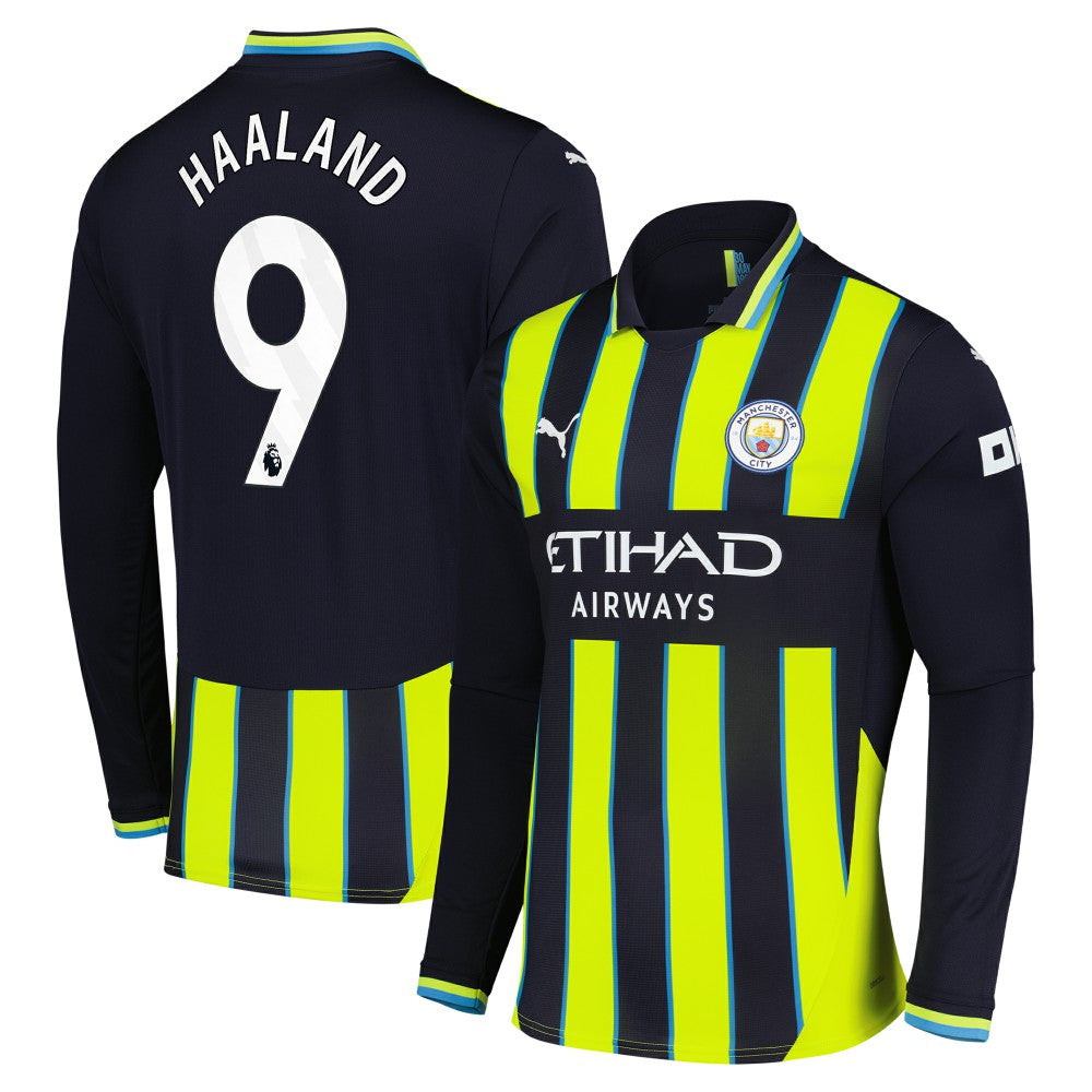 Erling Haaland Manchester City 2024/25 Away Replica Long Sleeve Player Jersey - Puma Navy