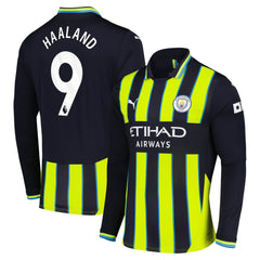 Erling Haaland Manchester City 2024/25 Away Replica Long Sleeve Player Jersey - Puma Navy