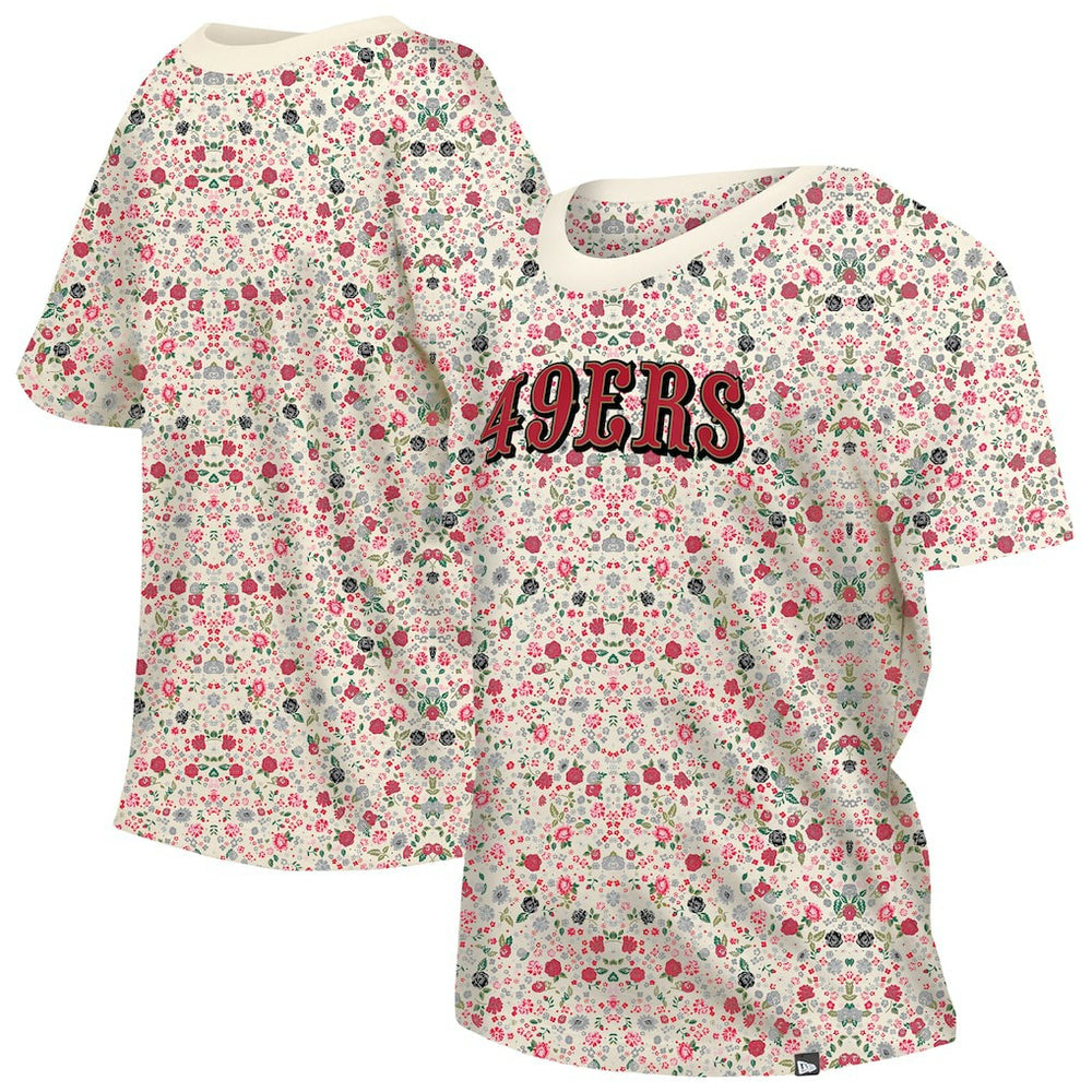 Women's Glam Game Floral Scoop Neck T-Shirt - San Francisco 49ers